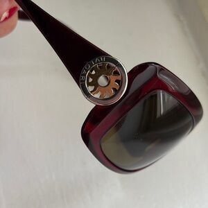 Bulgari Women's Glasses - Burgundy and Silver
